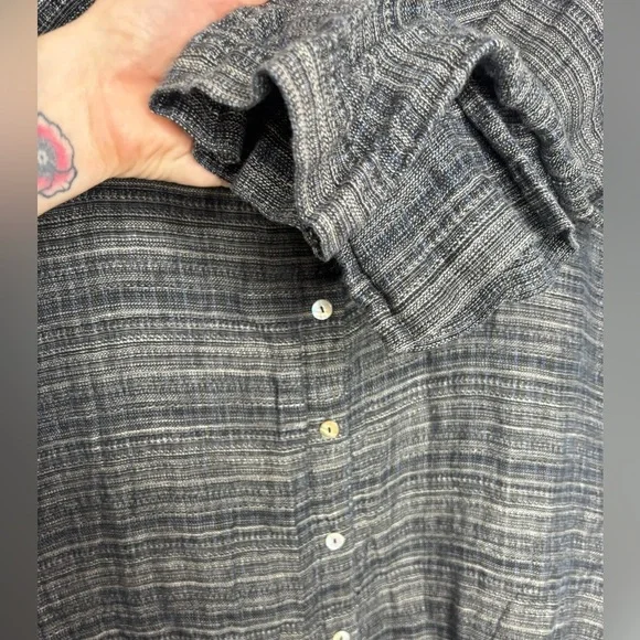 Eileen Fisher Coastline Organic Linen Tunic Top Size Large Lagenlook Cottagecore - Picture 6 of 12